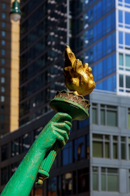 Premium Photo View Of The Statue Of Libertys Torch On Liberty New   View Statue Libertys Torch Liberty New York City 73110 4713 