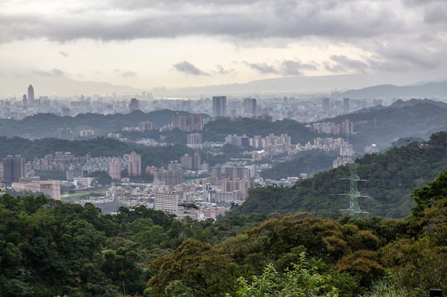 Premium Photo | View of taipei nature city in taiwan from maokong mountain