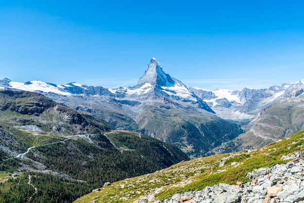 Premium Photo | Views of the matterhorn peak in zermatt, switzerland.