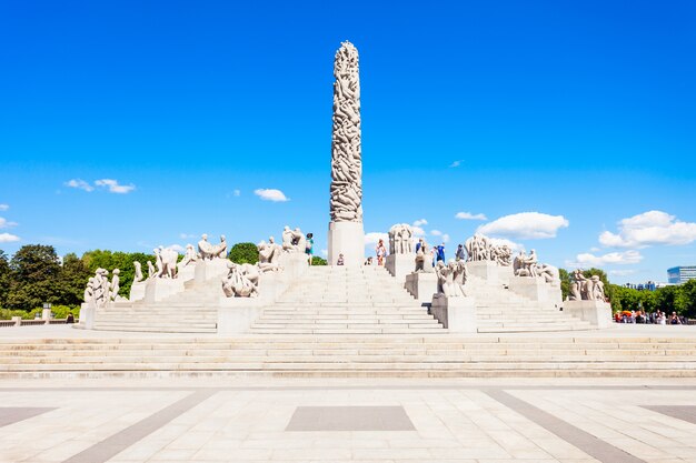 Premium Photo | Vigeland sculpture park or vigelandpark in oslo, norway.