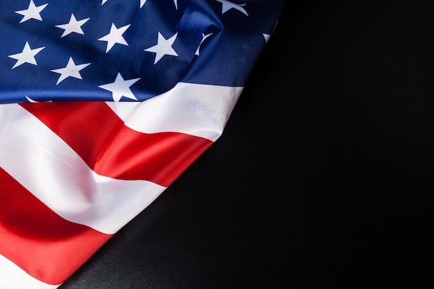 Premium Photo Vintage American Flag On Black Background