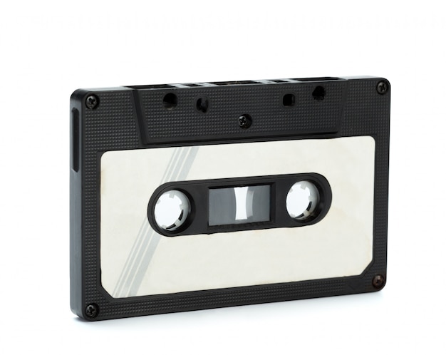 Download Vintage cassette tape isolated white Photo | Premium Download