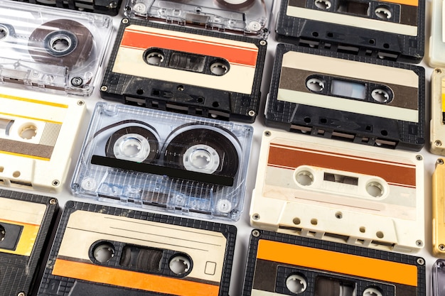 Premium Photo | Vintage cassette tape isolated white