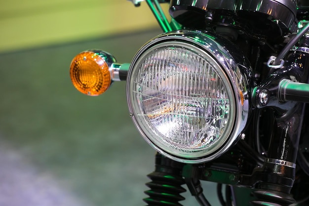 Premium Photo | Vintage classic motorcycle headlight