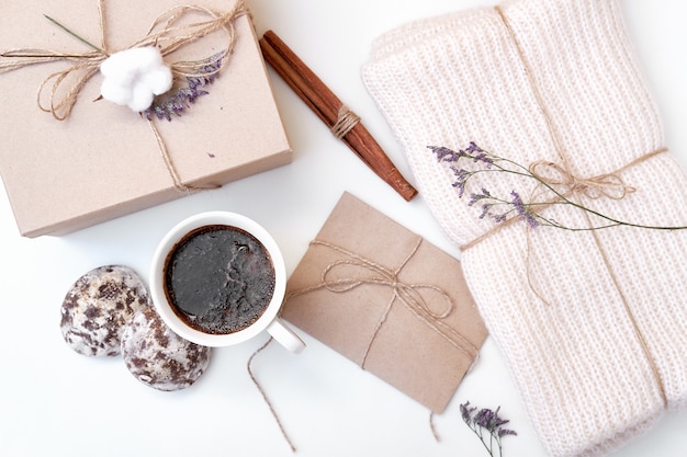 Vintage Women S Desk With Handmade Accessories Premium Photo