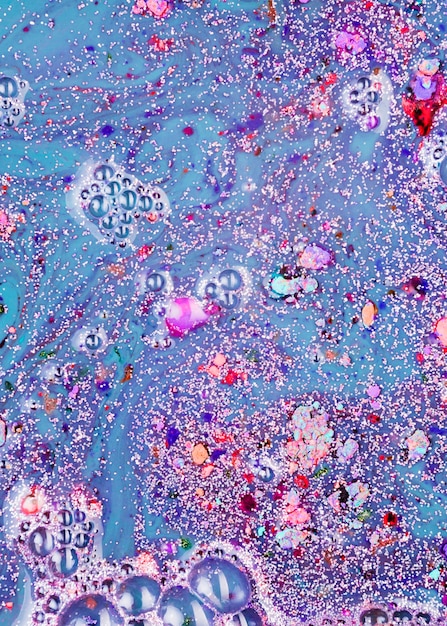 Free Photo | Violet liquid with pink crumbs