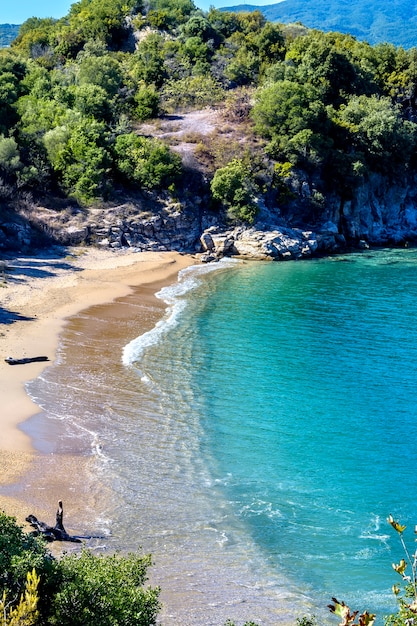 Free Photo Virgin Beach With Blue Water Near Olympiada Village Halkidiki Greece