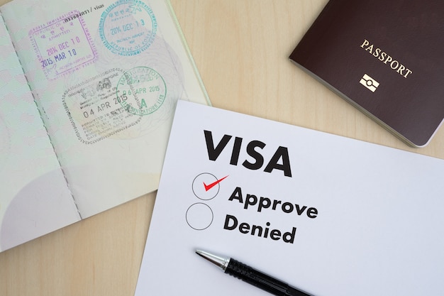 visa application form travel immigration document money passport map travel plan 36325 967 - Bagaimana Cara Mengurus Visa Kerja ke Malaysia? Ini Infonya