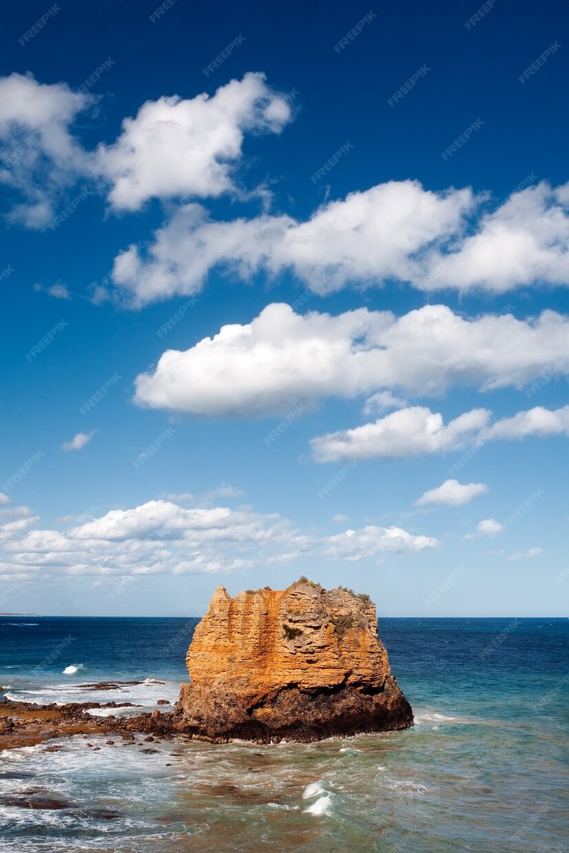 Volcanic Rock On The Coast Of Aireys Inlet In Australia