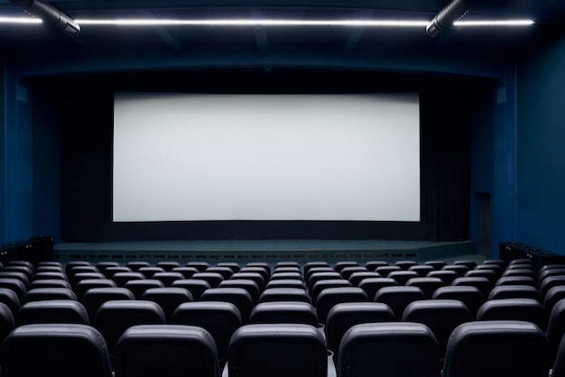 Premium Photo | Waiting for show in cinema hall.