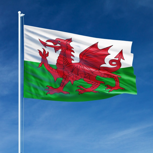 Wales flag flying Photo | Premium Download