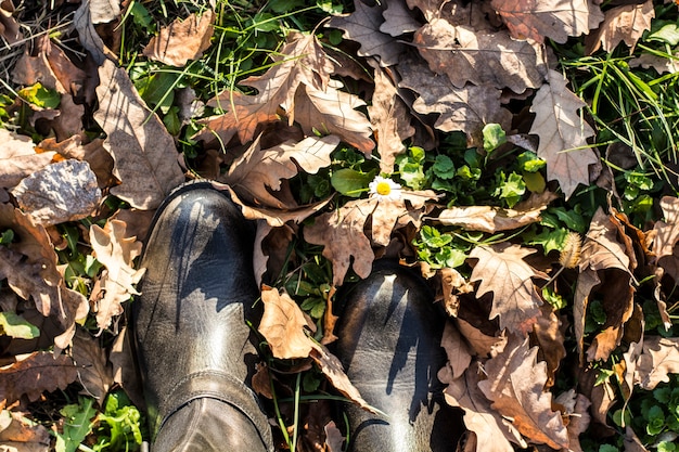 groundcover leather boots