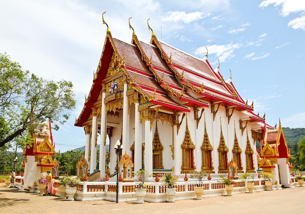 Premium Photo | Wat chalong or chaitharam temple in phuket, thailand.