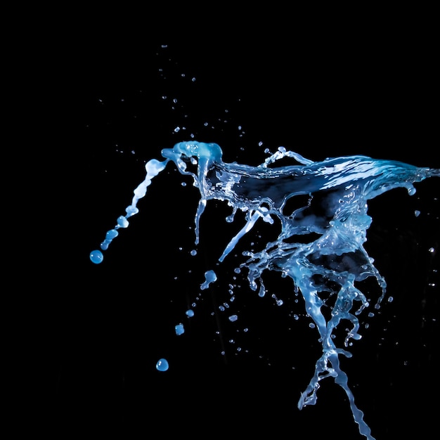 Free Photo | Water splash isolated on black background