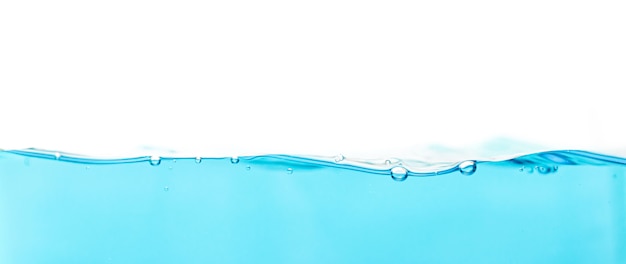 抽象的な背景をさわやかな空気青い水波の泡と水のしぶき プレミアム写真