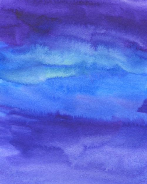 水彩の抽象的な背景 手描きのテクスチャ 水彩の青 紫 ピンクの染み 背景 壁紙 カバー パッケージのデザイン プレミアム写真
