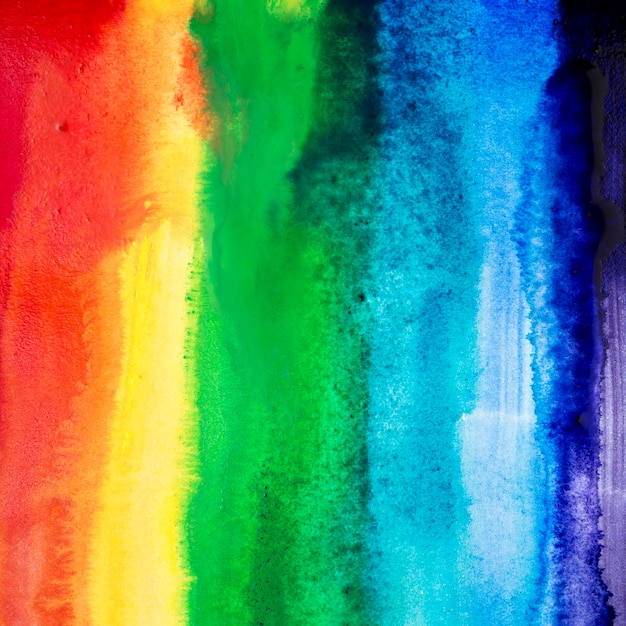 Free Photo | Watercolor brush strokes with rainbow colors