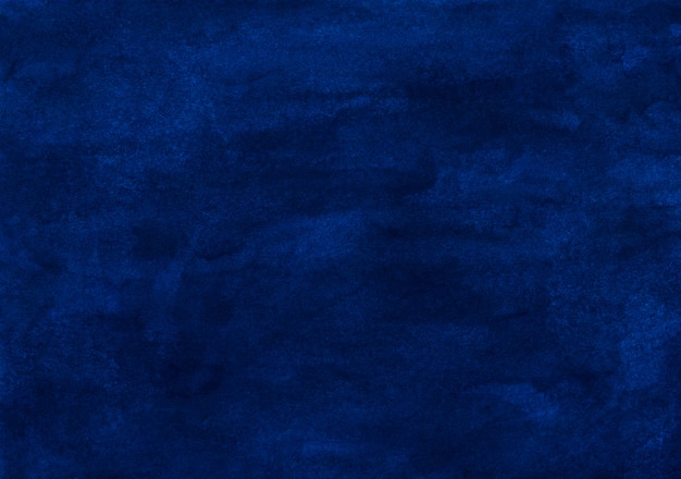 水彩の暗い青色の背景の絵のテクスチャ ヴィンテージ手描きのディープオーシャンブルー水彩背景 紙の汚れ プレミアム写真