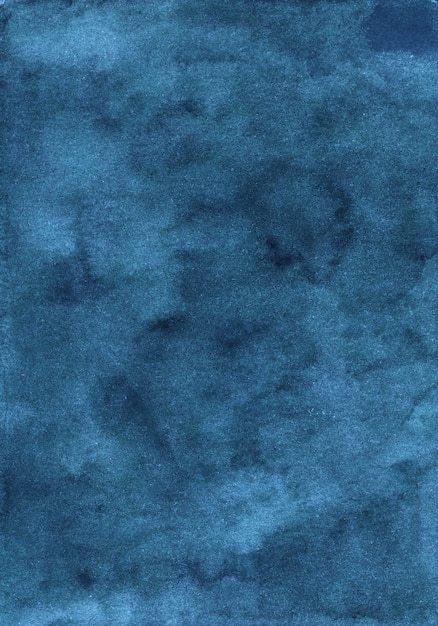水彩の深い青緑色の背景のグラデーションテクスチャ アクワレル抽象的な古い海の青い背景 紙の汚れ 手描き プレミアム写真