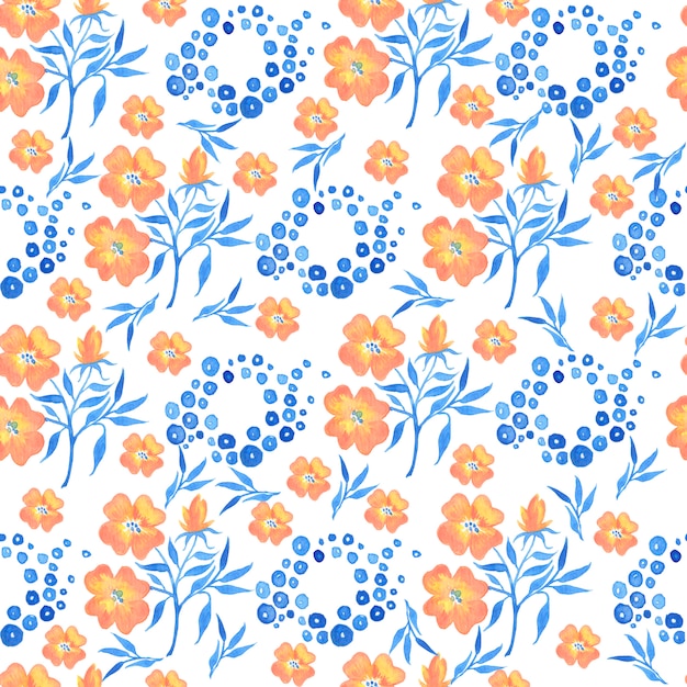 水彩花柄 繊細な花の壁紙 ワイルドフラワーピンク タンジー パンジー プレミアム写真