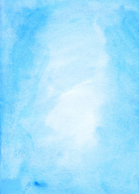 水彩水色の背景 水彩パステルスカイブルーのテクスチャ プレミアム写真