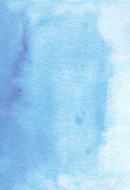 水彩水色のグラデーションの背景画 水彩アイスブルー色の背景 紙の汚れ プレミアム写真