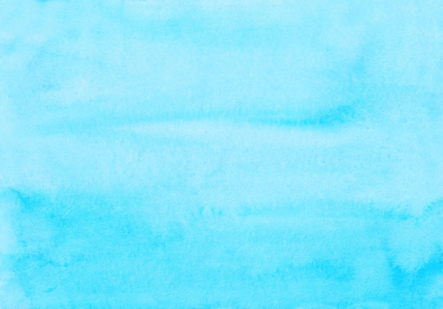 水彩の淡いシアンブルーグラデーションの背景の絵 水彩の明るいスカイブルーの汚れを紙に 芸術的な背景 プレミアム写真