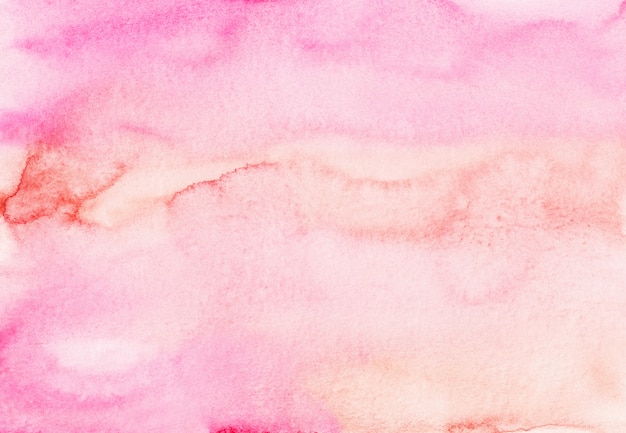 水彩の淡いピンク 白 茶色の背景 プレミアム写真