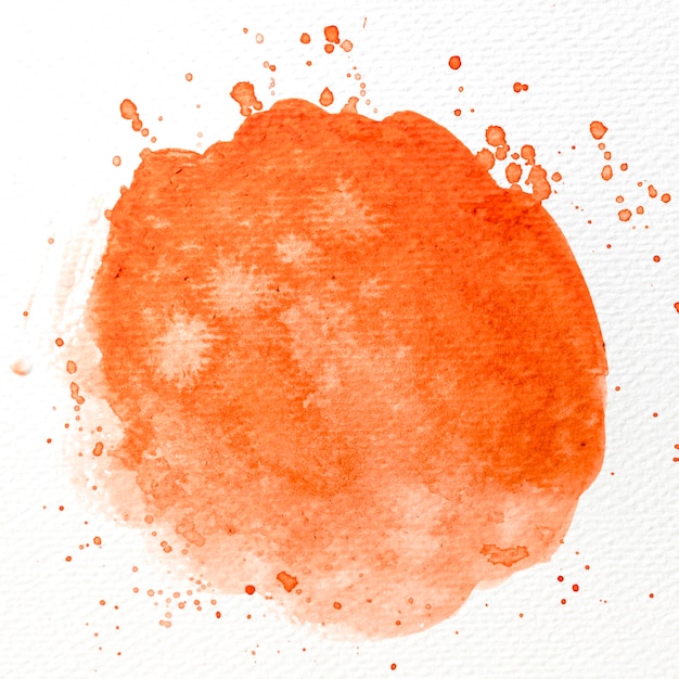 Free Photo | Watercolor orange brush stroke