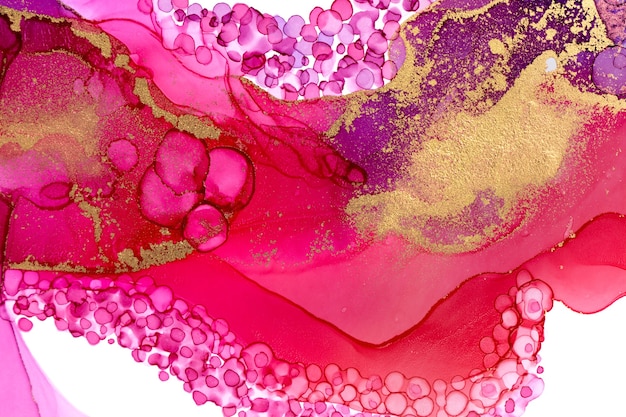 Premium Photo Watercolor Pink Bubbles Texture Circles Aquarelle