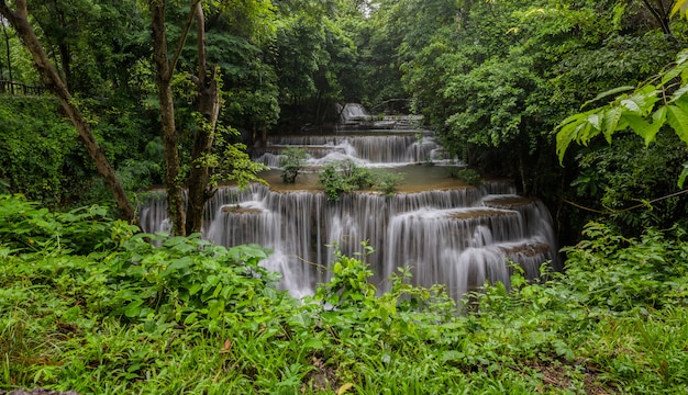 Waterfall that is a layer in thailand Free Photo