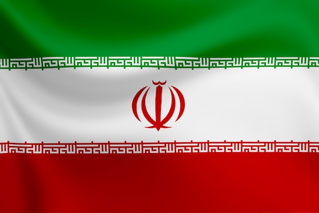 Premium Photo | Waving of iran flag.