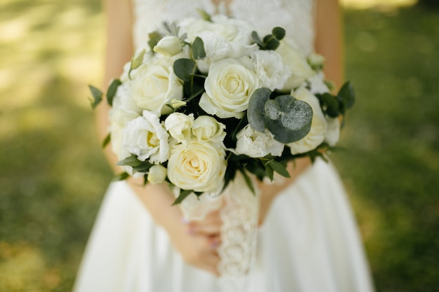 Free Photo Wedding Bouquet In Bride S Hands
