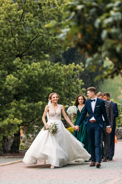 beautiful bride and groom