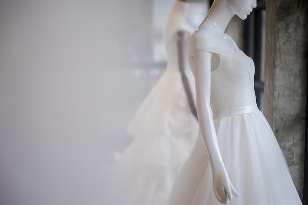 Premium Photo | Wedding dress on mannequin