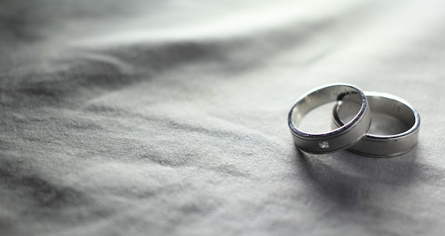 結婚指輪の白黒写真 プレミアム写真