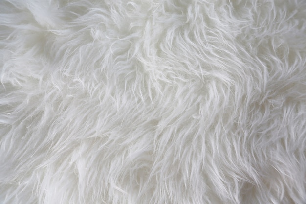 Premium Photo | White artificial fur texture for background