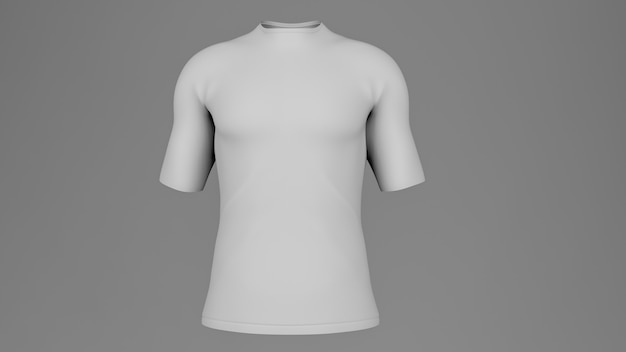 Download White blank t-shirt mockup, 3d rendering, front view ...