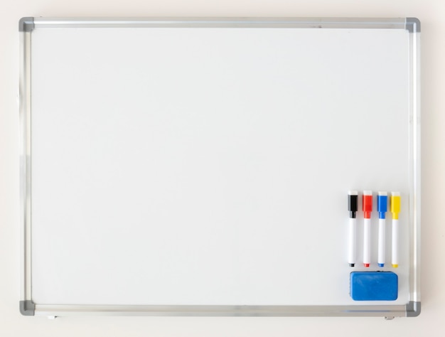 Download Premium Photo | White board mockup with colored markers.