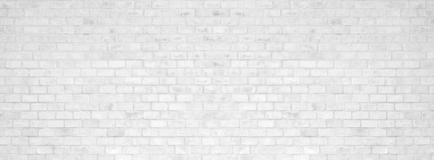 白いレンガの壁のテクスチャと背景 プレミアム写真