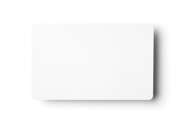 Premium Photo | White business card on a white background.