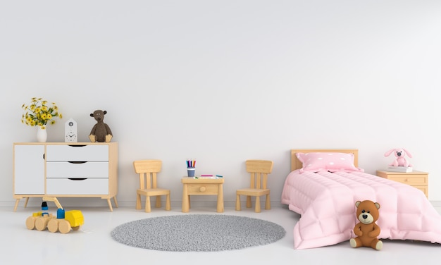 Download Premium Photo | White children room interior for mockup