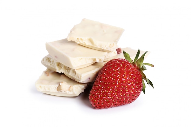 Free Photo | White chocolate with strawberry