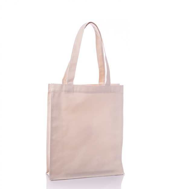 Premium Photo | White cotton bag.