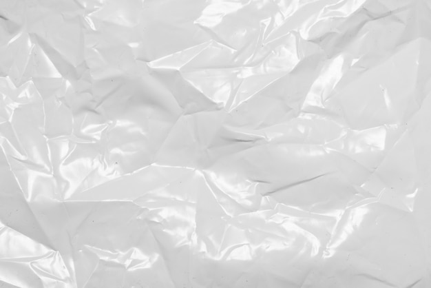 Premium Photo | White crumpled polythene textured background