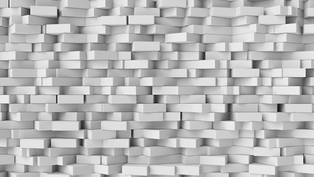 White cube abstract background. abstract white blocks. Premium Photo