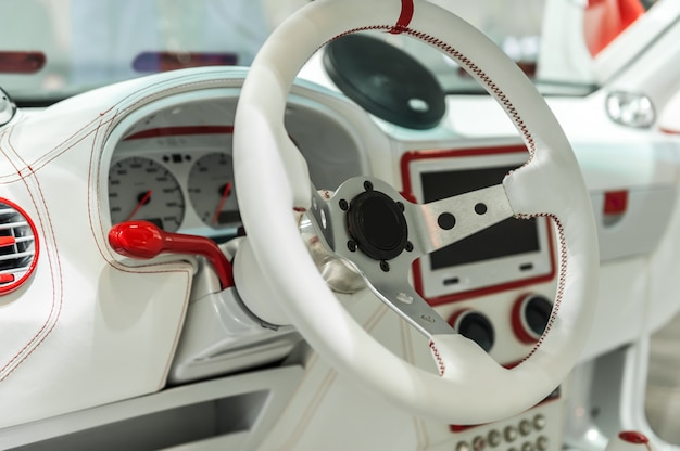 Premium Photo | White dashboard of a modern car