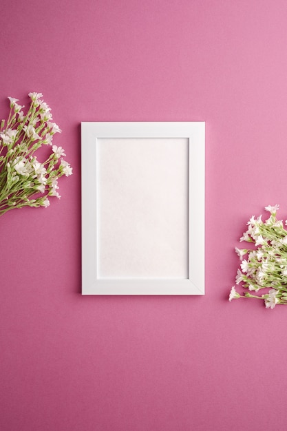 Download Premium Photo | White empty photo frame mockup with mouse ...