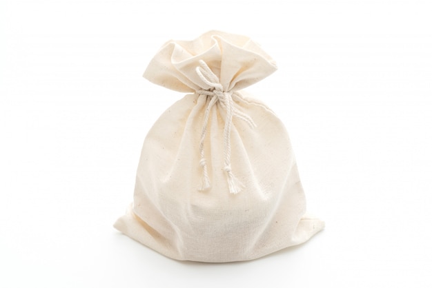 White fabric bag | Premium Photo