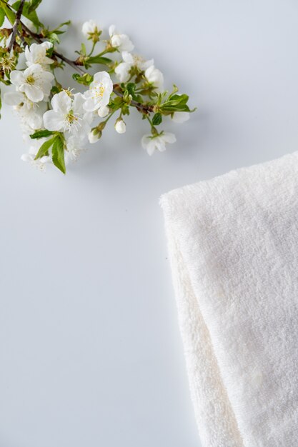 white fluffy bath towels